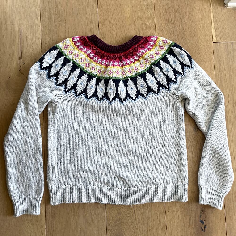 Marine Layer Fair Isle Knit Wool blend Sweater S - Picture 5 of 5